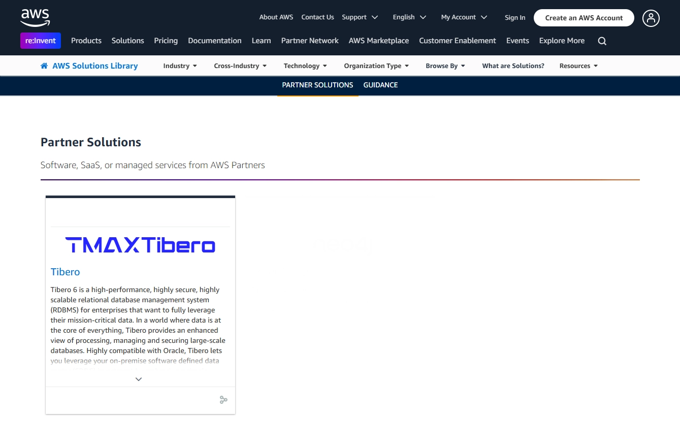 AWS Solutions Library_TmaxTibero